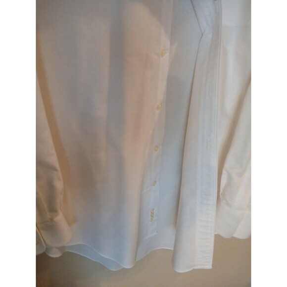Lands’ End Men’s White Dress Shirt 17-36 Tall No Iron Long Sleeve Button Up - Picture 12 of 15
